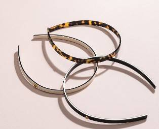 Balmain Small Acetate Headband Tortoise, . .